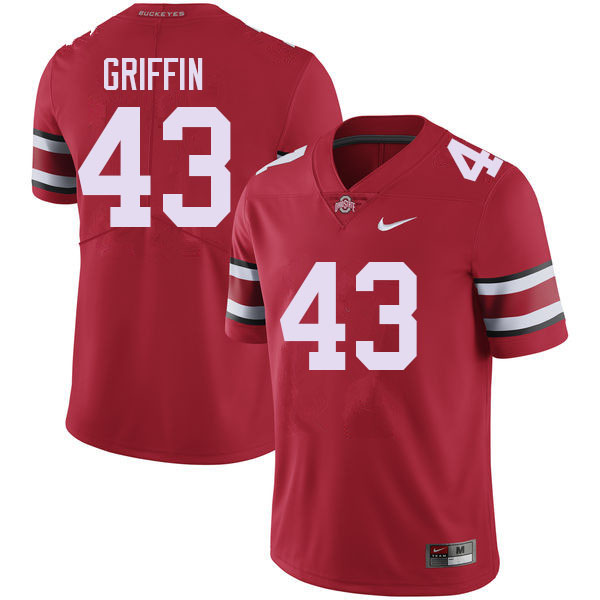 Ohio State Buckeyes #43 Diante Griffin College Football Jerseys Sale-Red